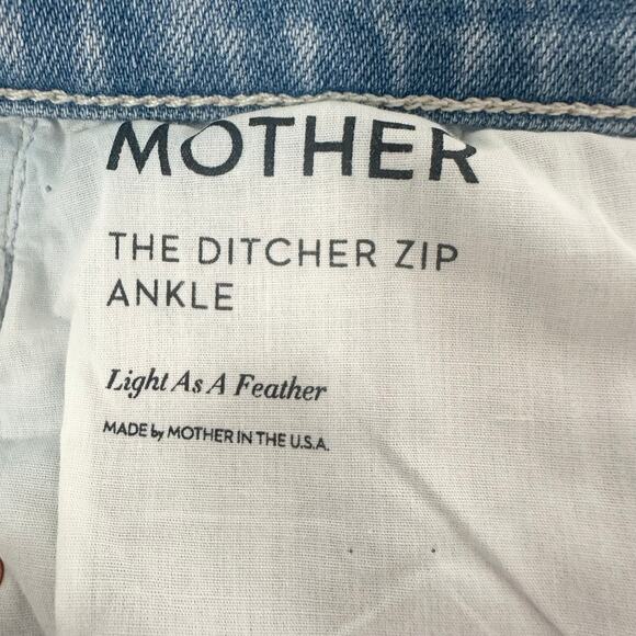 Mother The Ditcher Ankle Zip Jeans in Light as a Feather Size 31 EUC - Picture 9 of 13